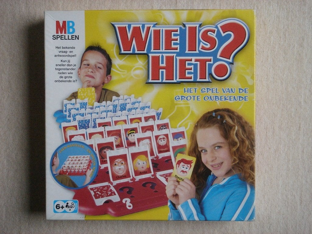 LEUK: Wie is het? KINDERSPEL, Een of twee spelers, Ophalen of Verzenden, Gebruikt, MB Spellen