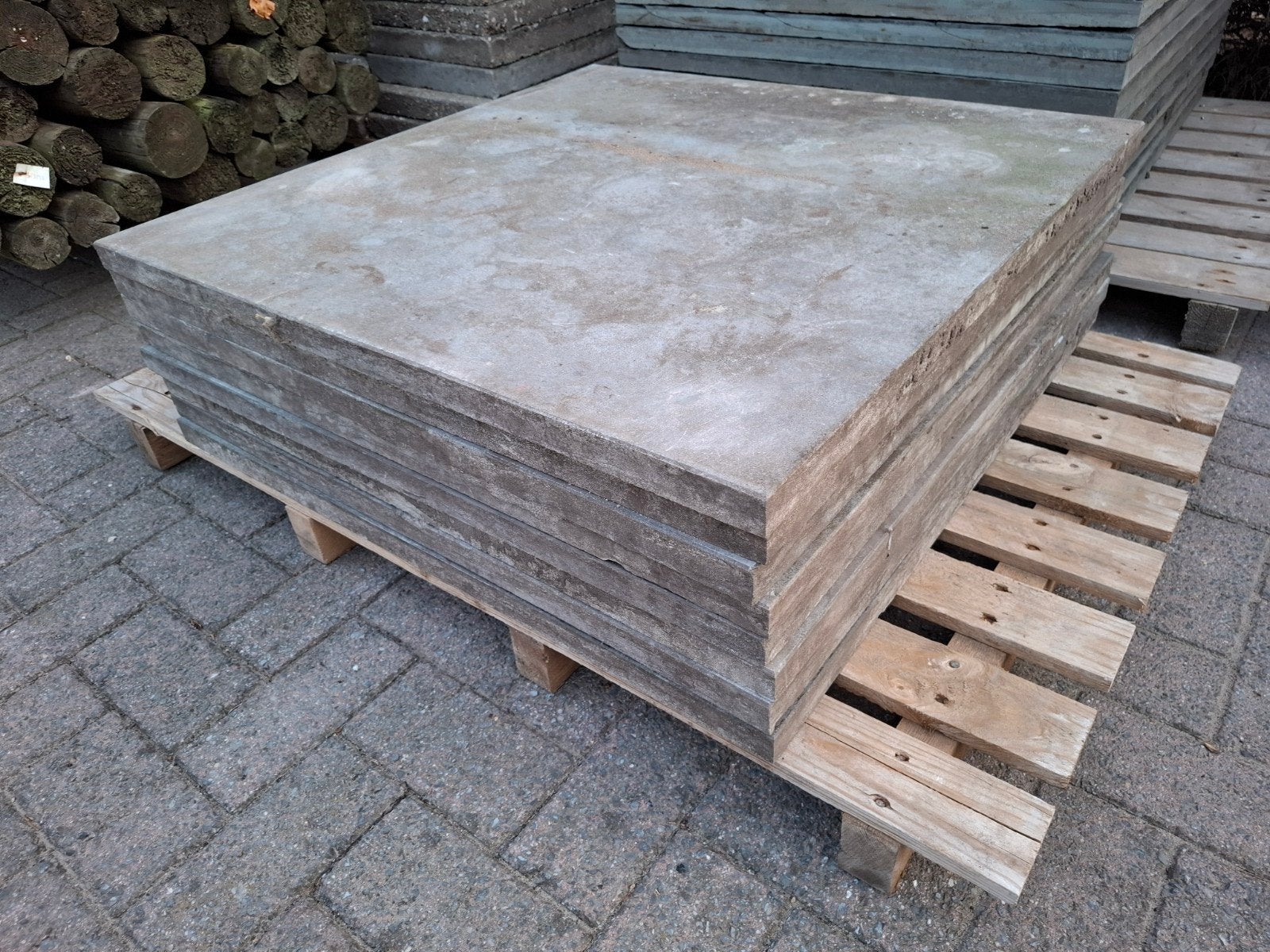 5m² Chinees hardsteen terrastegels 80x80 cm, Tuin en Terras, Tegels en Klinkers, Ophalen, Gebruikt, 5 tot 10 m², Natuursteen