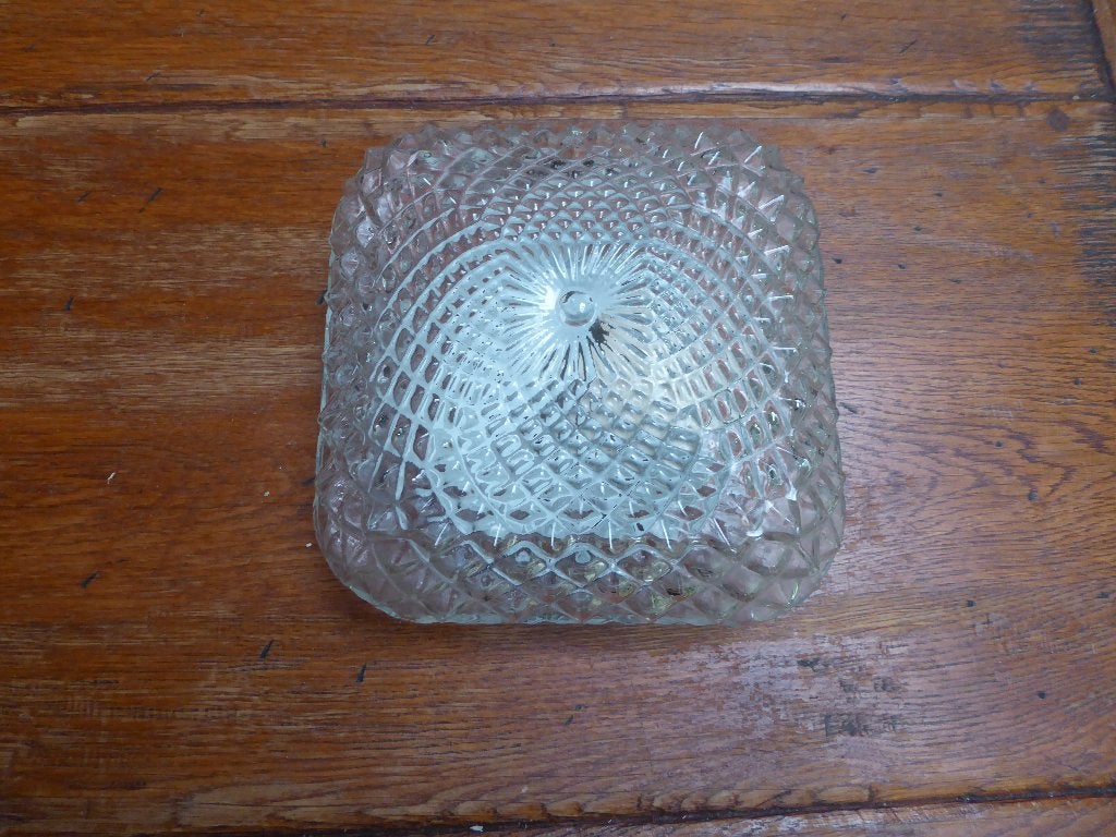 Vintage persglazen plafonniere, Antiek en Kunst, Ophalen of Verzenden