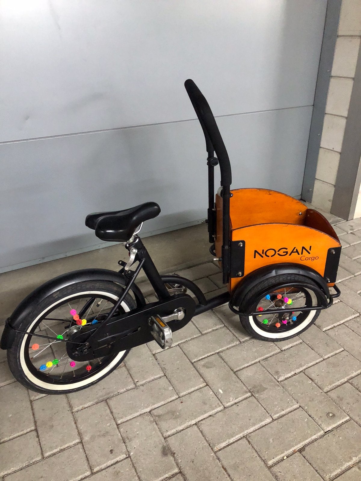 Kinder bakfiets Nogan Cargo, Ophalen