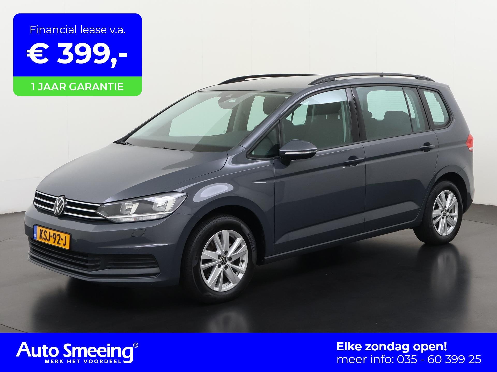 Volkswagen Touran 1.5 TSI DSG | 7 Persoons | Trekhaak | Zond, Auto's, 4 cilinders, Automatische klimaatregeling, Bedrijf, 1500 kg
