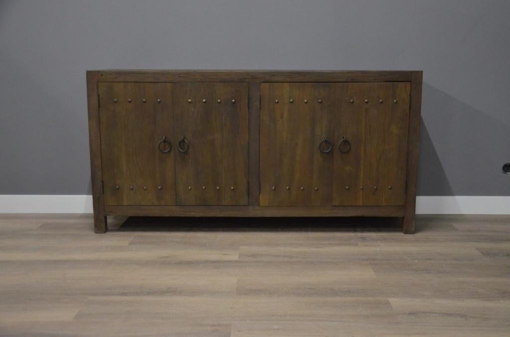 Robuust dressoir teak 180 cm, Verzenden, Nieuw, Hout