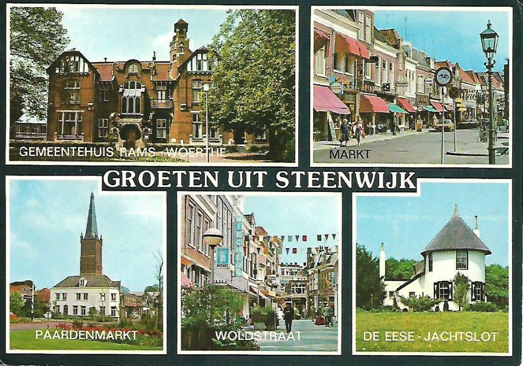 Steenwijk- -5-luik., Verzamelen, Ansichtkaarten | Nederland, Verzenden, 1980 tot heden, Gelopen, Overijssel