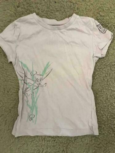 lila shirt met tinkerbel in maat 116 Disneyland, Ophalen, Zo goed als nieuw, Meisje, Shirt of Longsleeve