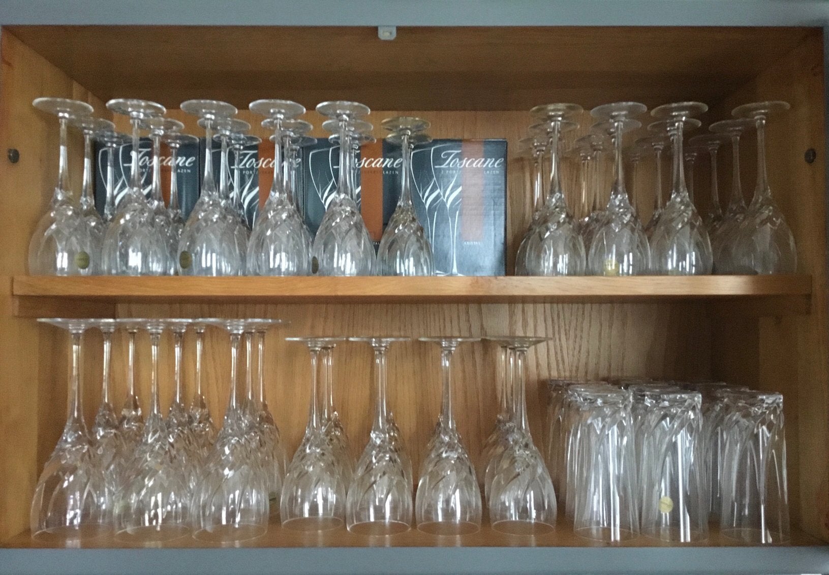 Toscane glazen, ah kristal, Ophalen, Zo goed als nieuw, Kristal