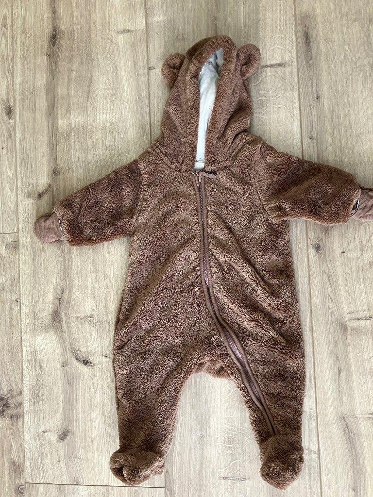 Baby teddy onesie / berenpak mt 56, Ophalen of Verzenden, Zo goed als nieuw, Jongetje of Meisje, Pakje