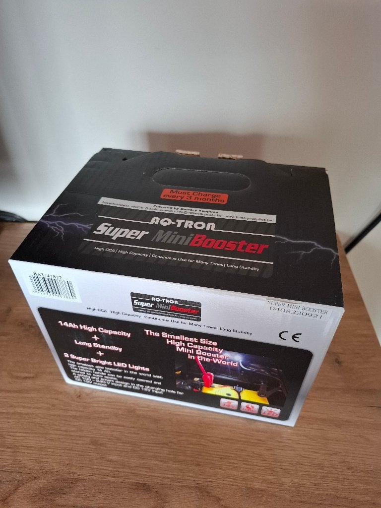 Professionele AQ-TRON Super Mini Startbooster 12V-1200A, Auto diversen, Jumpstarters, Ophalen of Verzenden, Nieuw