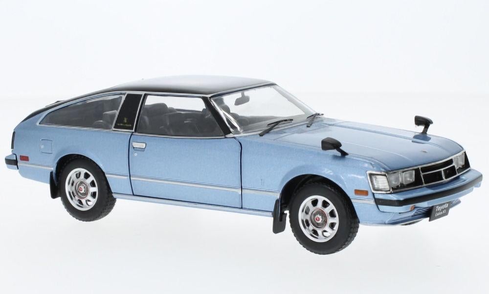 Toyota Celica XX 1978 lichtblauw/zwart WhiteBox 1:24, Hobby en Vrije tijd, Modelauto's | 1:24, Overige merken, Auto, WhiteBox