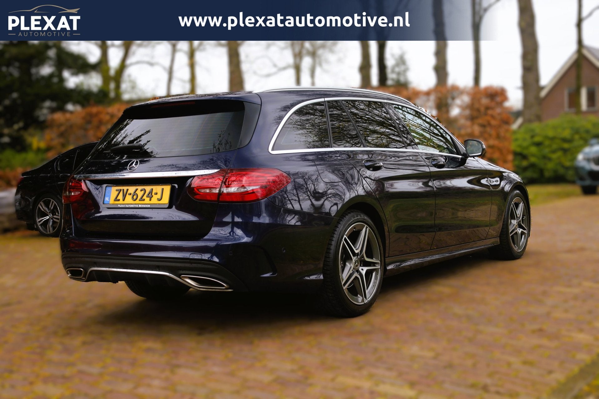 Mercedes-Benz C-klasse Estate 200 Business Solution AMG Aut., Auto's, Mercedes-Benz, 4 cilinders, Blauw, 1465 kg, Origineel Nederlands