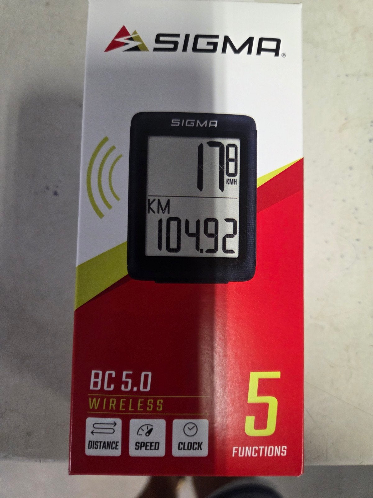 Sigma BC 5.0 Wireless Fietscomputer - Nieuw in doos, Ophalen of Verzenden, Draadloos, Nieuw