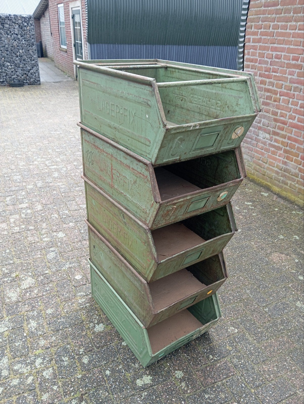 Vintage Lager-Fix stapelbakken - Industriële look, Huis en Inrichting, Ophalen, Gebruikt