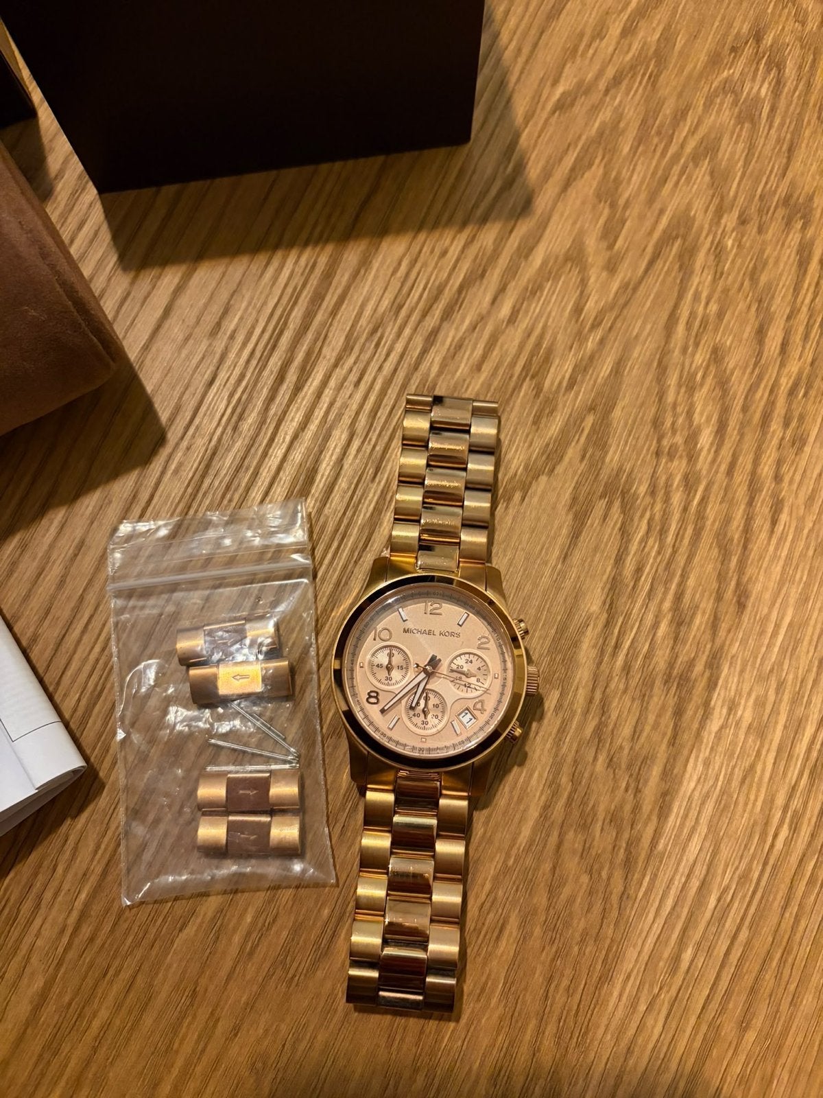 Michael Kors Runway MK5128 Roségoud Dameshorloge, Overige merken, Staal, Polshorloge, Ophalen of Verzenden