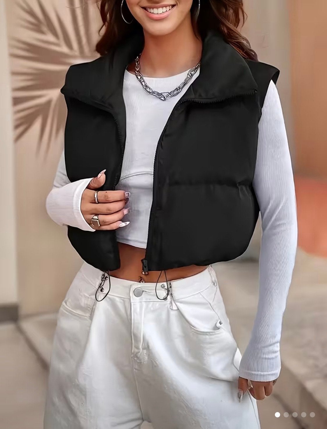 Zwarte bodywarmer, Kleding | Dames, Bodywarmers, Ophalen of Verzenden, Nieuw, Maat 42/44 (L), Zwart