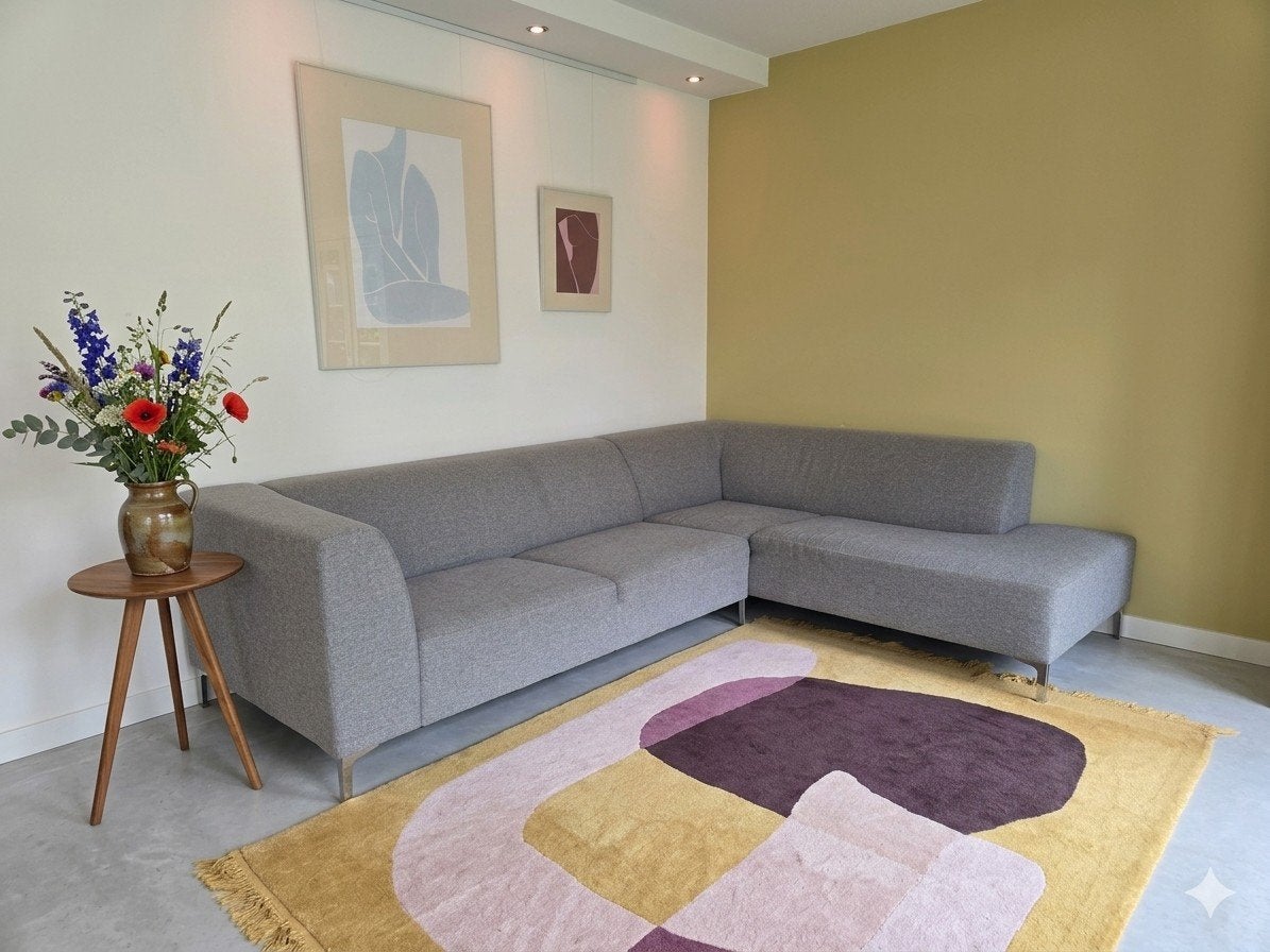 Moderne grijze hoekbank - nog in prima staat - Loods5, Ophalen, 250 tot 300 cm, 100 tot 125 cm, Hoekbank