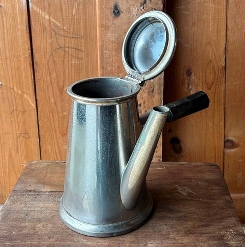 Chocolade kan origineel pot tin Frankrijk 22 cm hoog nr. 8, Ophalen of Verzenden