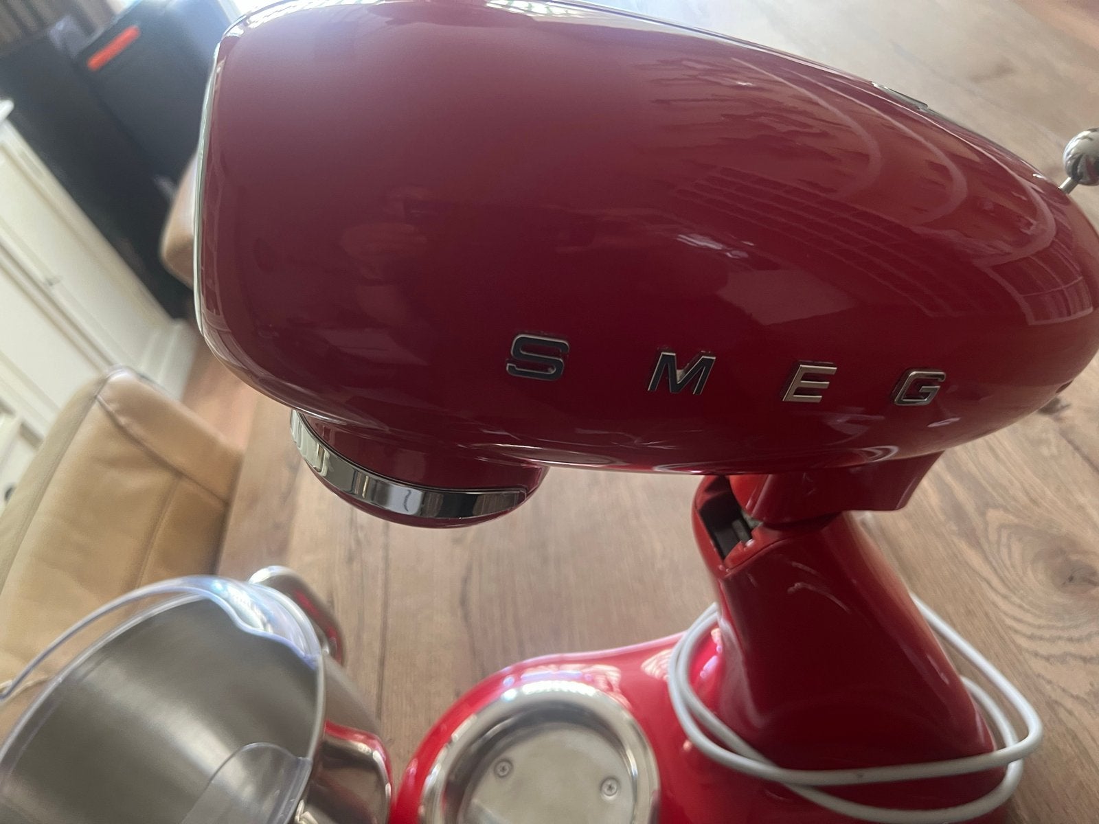 Smeg Keukenmachine Rood - SMF03RDEU - Zo goed als nieuw, Ophalen, 4 liter of meer, 3 snelheden of meer, Zo goed als nieuw
