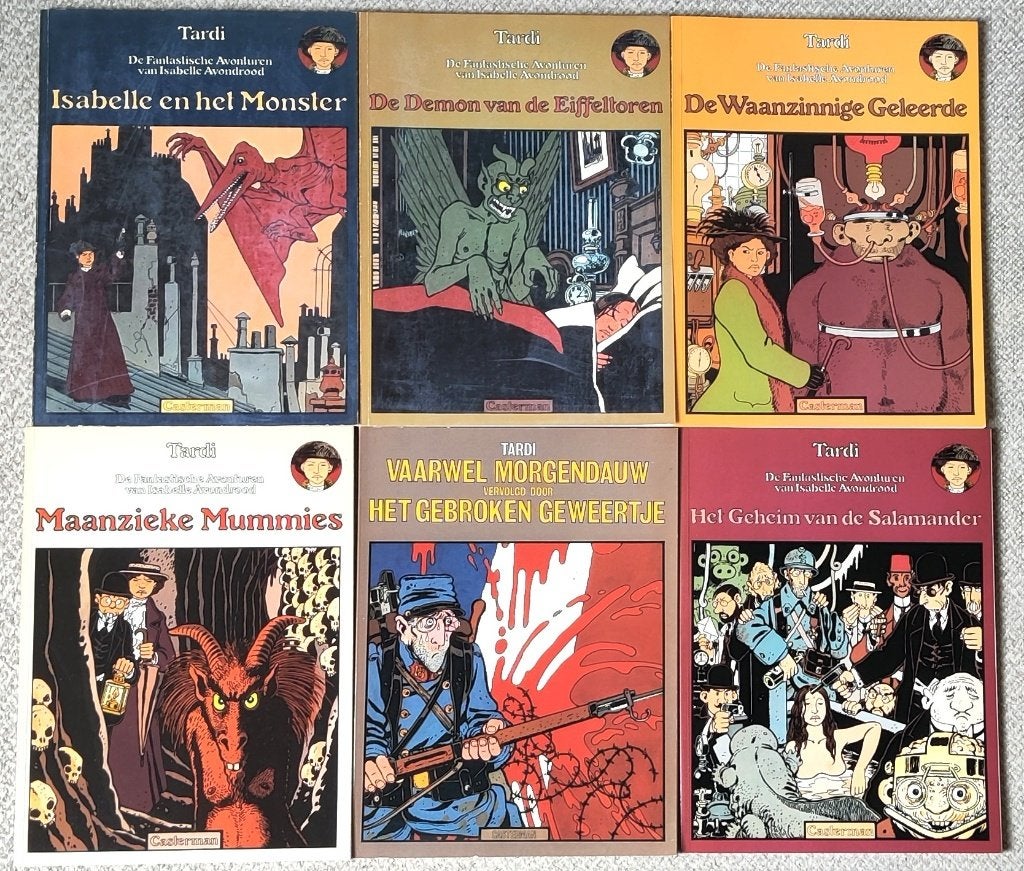 6 stripalbums van Isabelle Avondrood – Tardi vanaf 1976, Meerdere stripboeken, Ophalen of Verzenden, Zo goed als nieuw