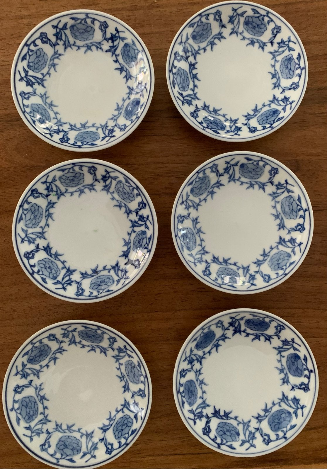 6 vintage Japanse porseleinen schoteltjes JAPANSE bordtjes, Ophalen of Verzenden