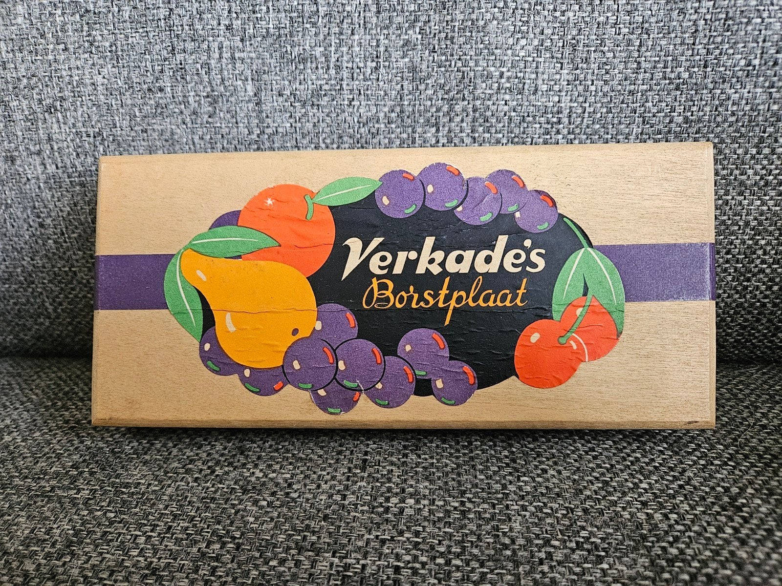 Vintage Verkade Borstplaat Houten Doosje, Ophalen of Verzenden, Gebruikt, Verpakking