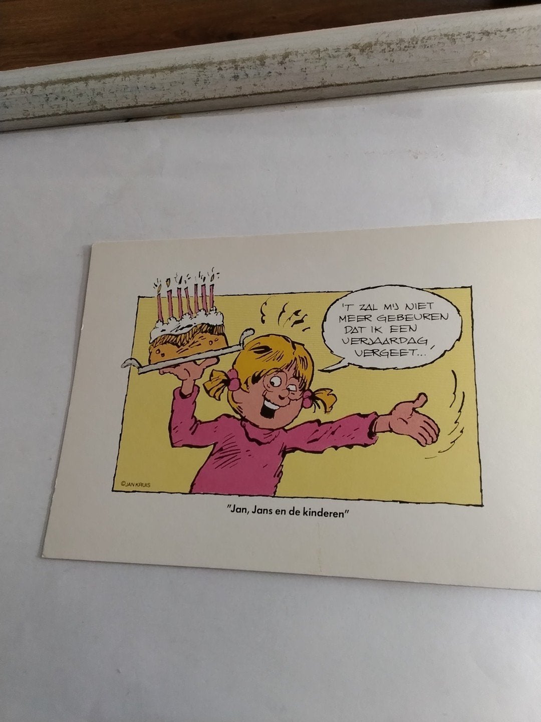 kaart Jan, Jans en de kinderen - Verjaardag JAN KRUIS, Verzamelen, Ophalen of Verzenden, 1980 tot heden, Ongelopen