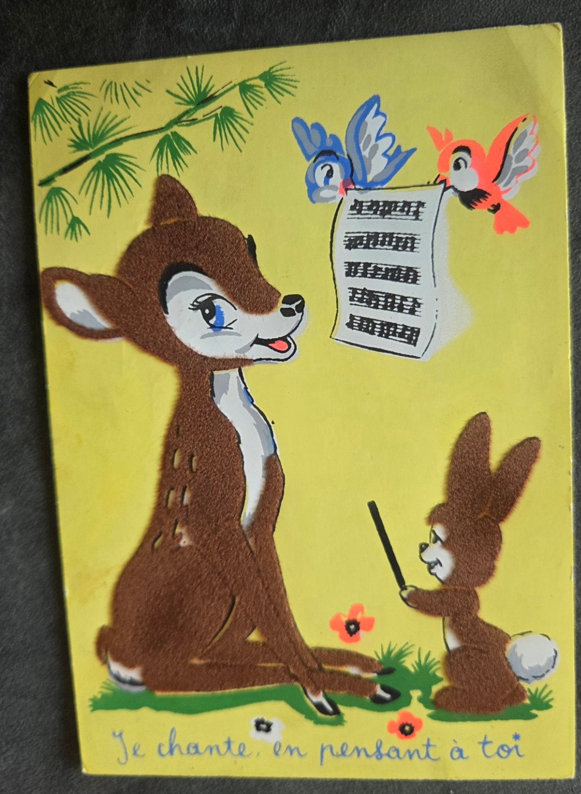 Disney Bambi Ansichtkaart, Verzamelen, Ansichtkaarten | Themakaarten, Verzenden, 1960 tot 1980, Gelopen, Kinderen