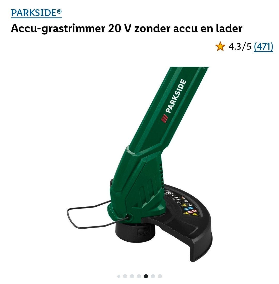 PARKSIDE Accu-grastrimmer 20 V (zonder accu en lader), Tuin en Terras, Ophalen of Verzenden, Nieuw, Accu-grasmaaier, PARKSIDE
