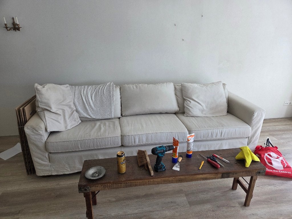 3.5 zitbank, Huis en Inrichting, Banken | Bankstellen, Ophalen, Gebruikt, Tweepersoons, 75 tot 100 cm