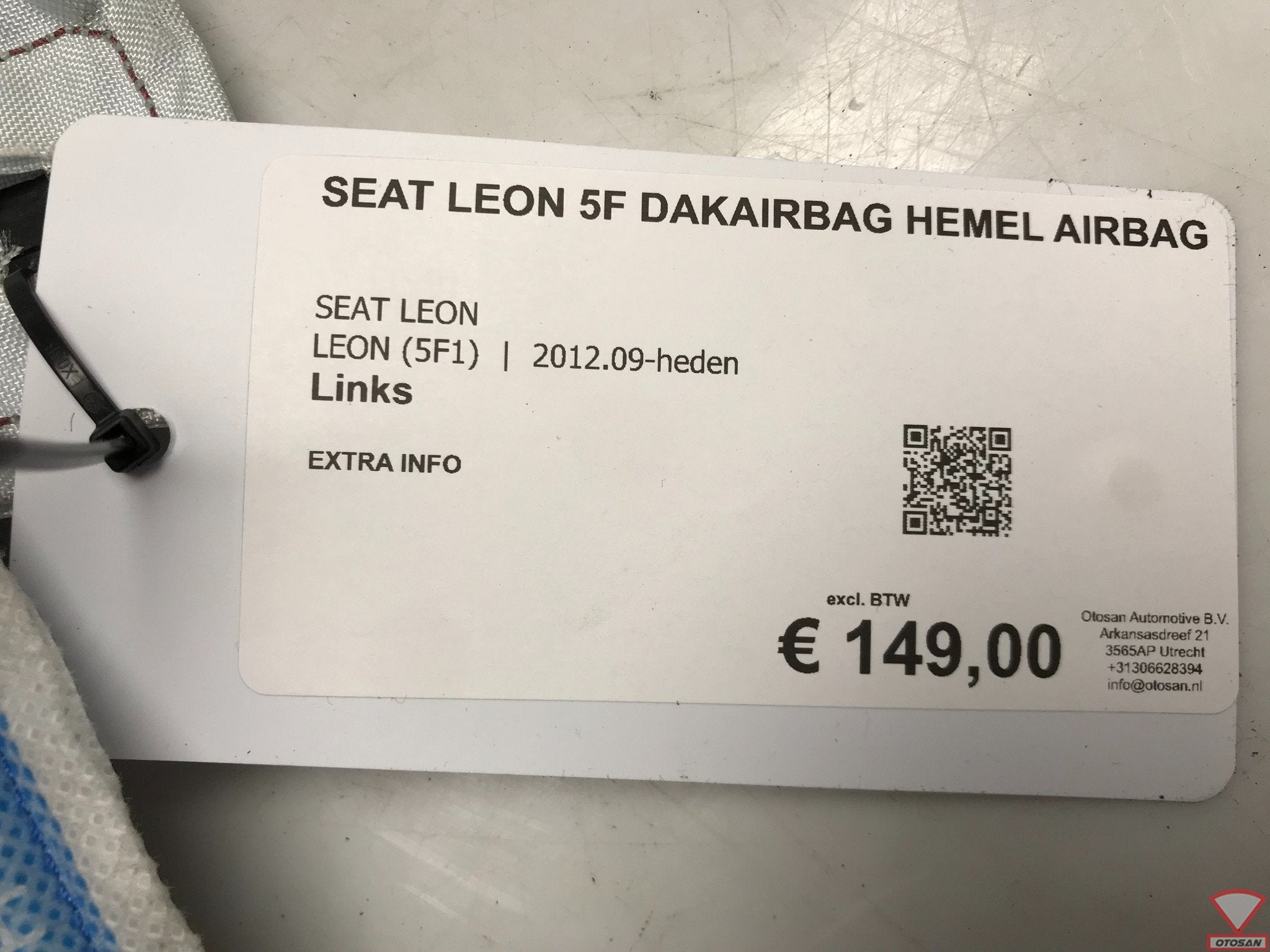 SEAT LEON 5F Dakairbag Hemel Airbag Links, Auto-onderdelen, Gebruikt, Autovia A-2, Km 585 585
08760  Martorell, ES, Ophalen of Verzenden