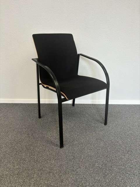 Vergaderstoelen Kembo Kion zwart (stof grof) meerdere op VR!, Niet ingevuld, Gebruikt, Zwart, Niet ingevuld
