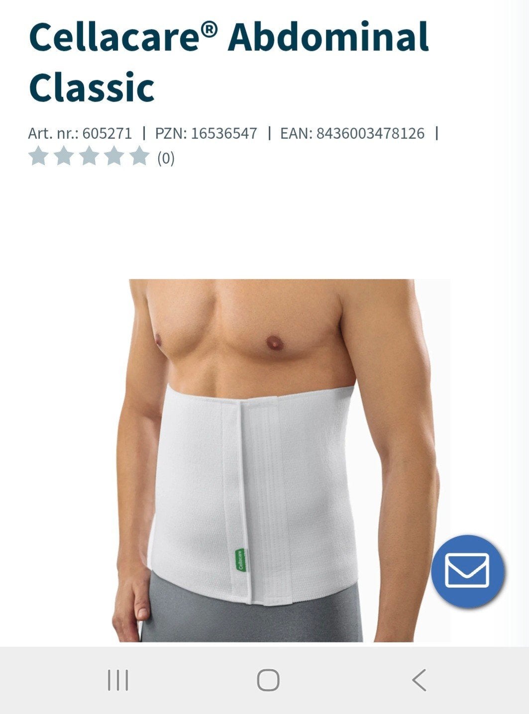 Cellacare abdominal buikband compressieband buikbrace, Ophalen