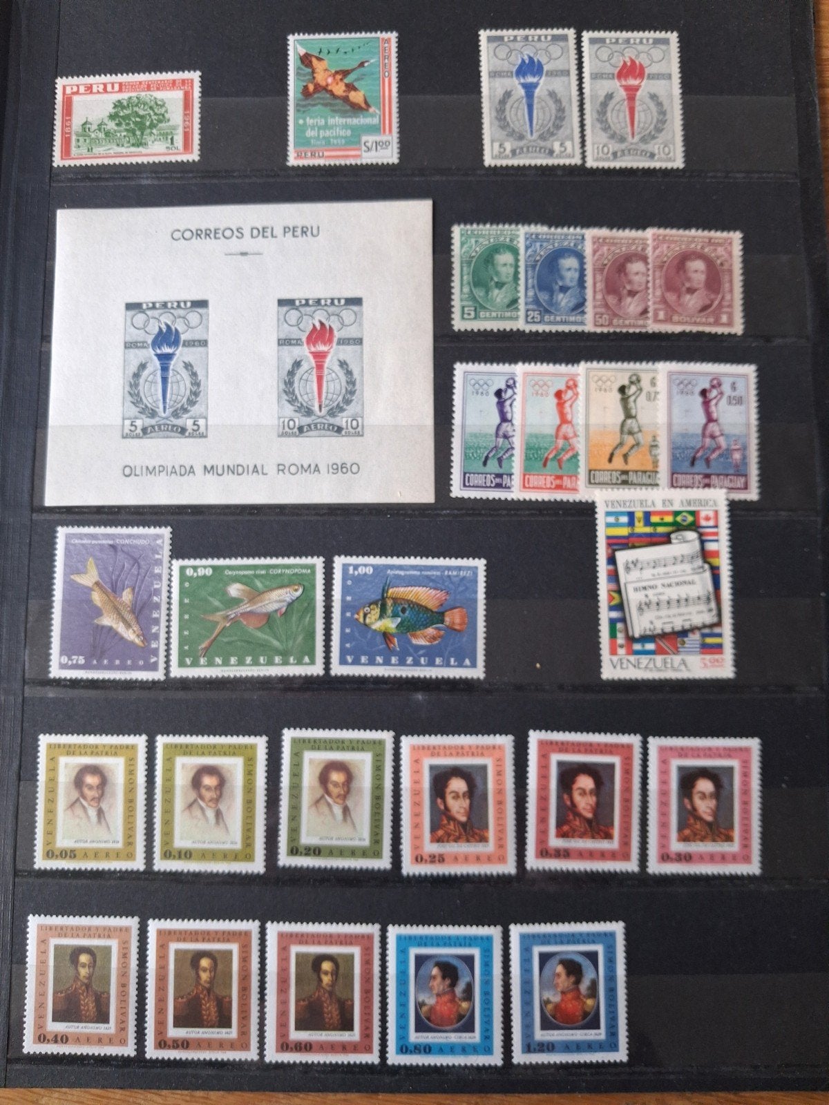 Verzameling postzegels Peru en Venezuela, Ophalen of Verzenden, Postfris, Zuid-Amerika