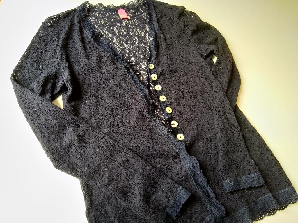 Kyra en Ko ajour vestje, Kleding | Dames, Truien en Vesten, Maat 38/40 (M), Blauw, Ophalen of Verzenden, Zo goed als nieuw