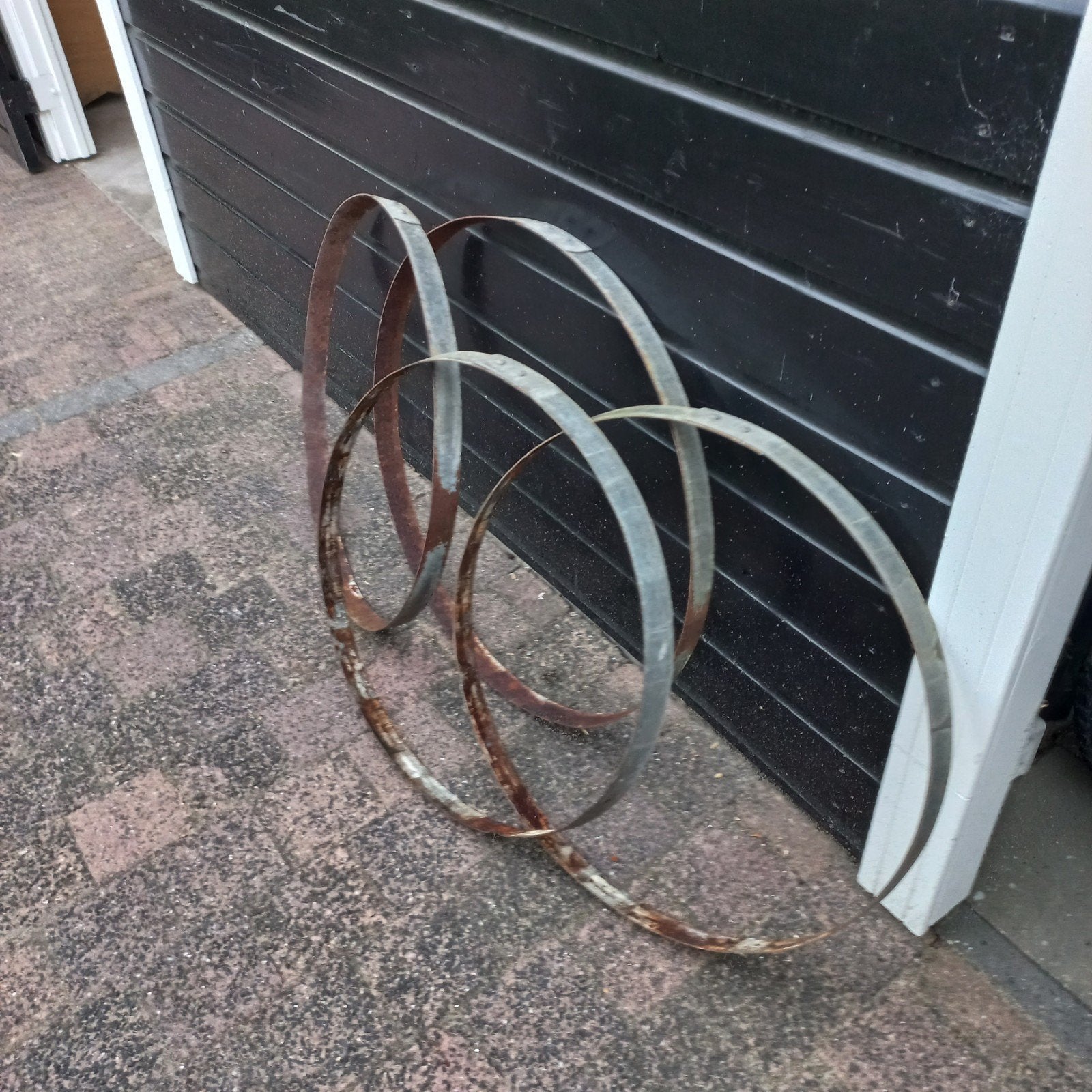 4 stalen regen ton wijn vaten ringen, Ophalen