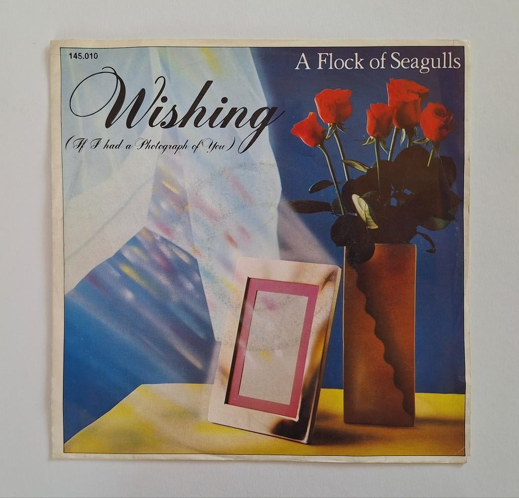 Vinyl 7" single A Flock Of Seagulls - Wishing, Gebruikt, 7 inch, Ophalen of Verzenden, Fotohoes