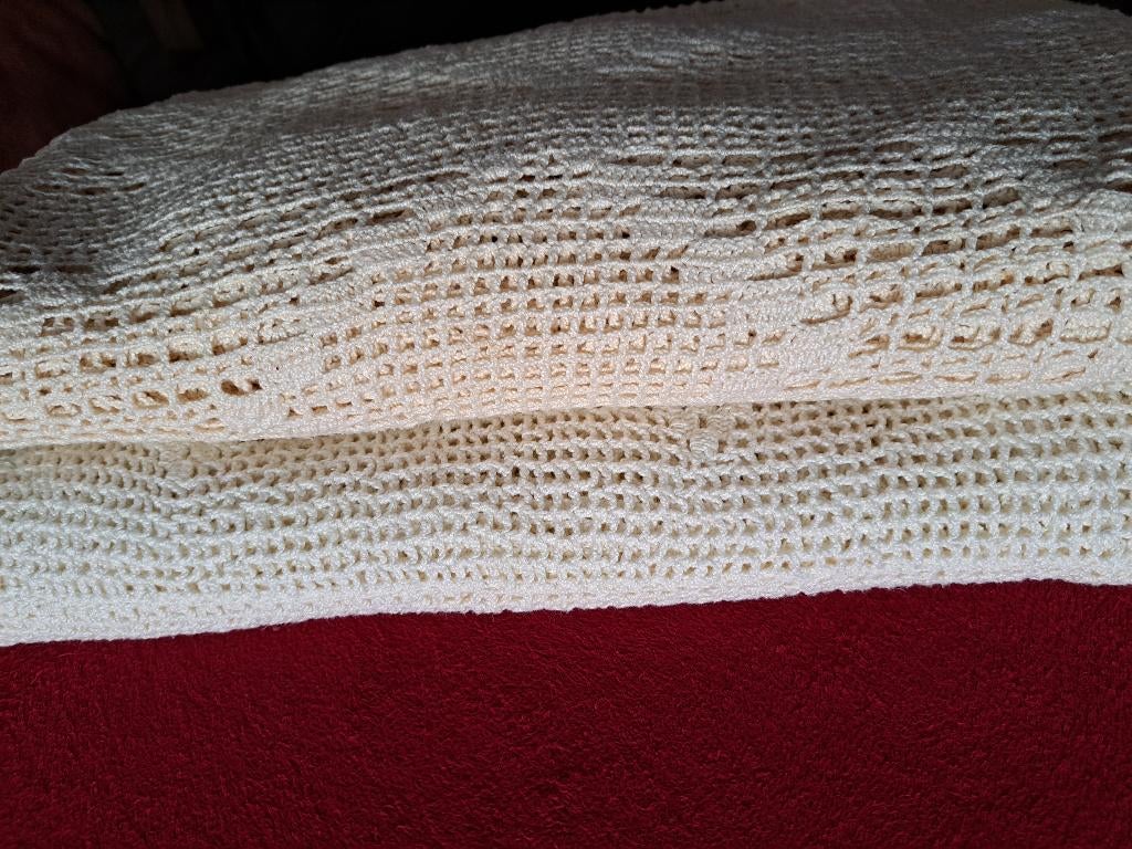 2 x Gehaakte bedsprei, 1 pers bed, Eenpersoons, Wit, Overige typen, Ophalen of Verzenden