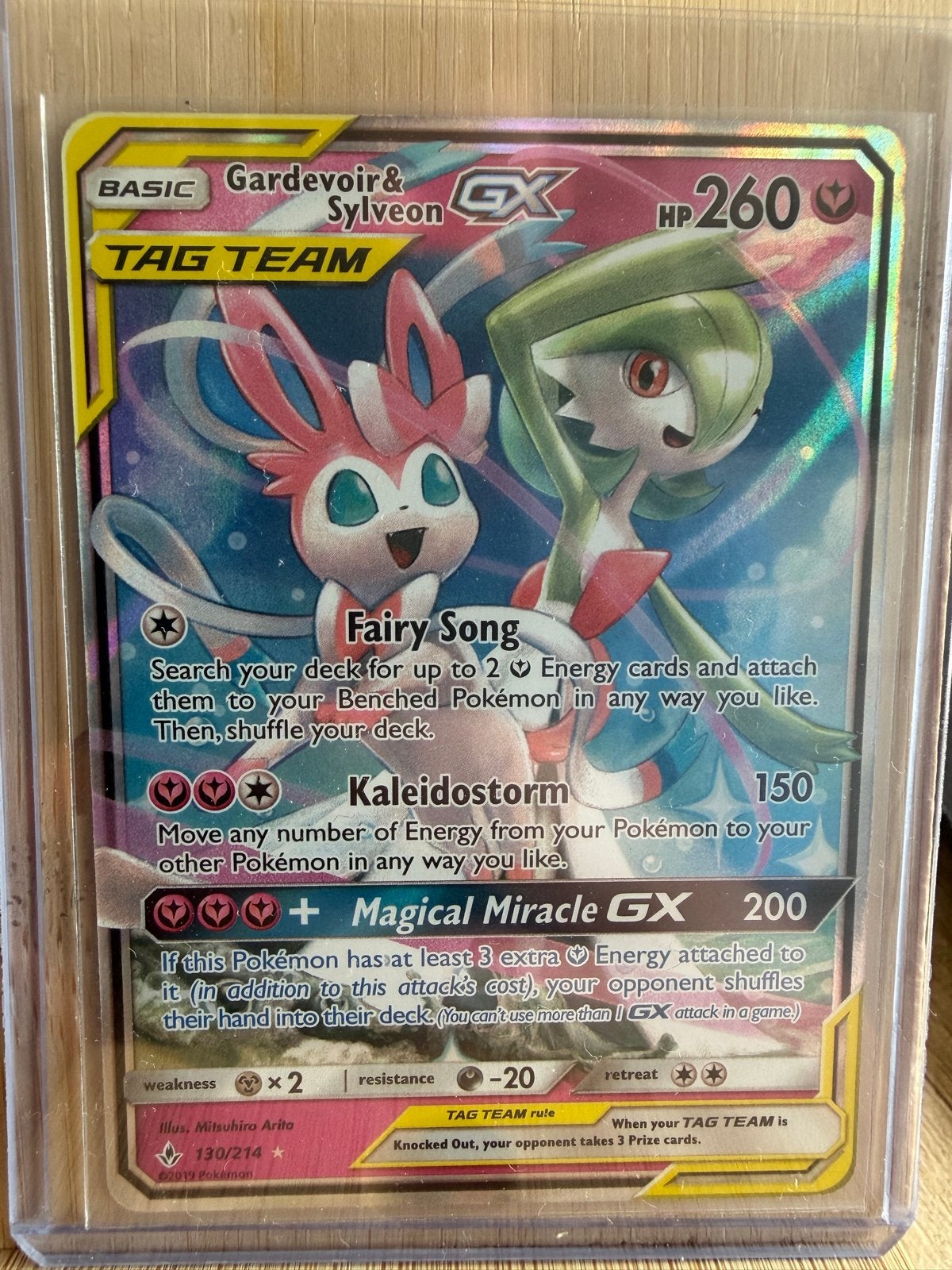 Gardevoir & Sylveon GX TAG TEAM (130/214), Verzenden, Zo goed als nieuw, Losse kaart