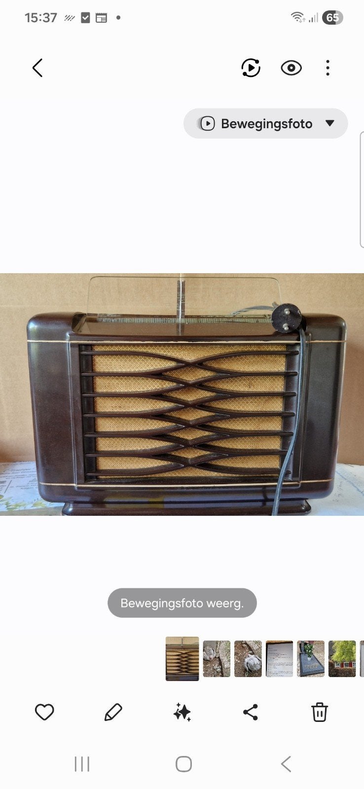 Vintage Philips Radio uit 1946 - Klassieke buizenradio, Antiek en Kunst, Ophalen of Verzenden