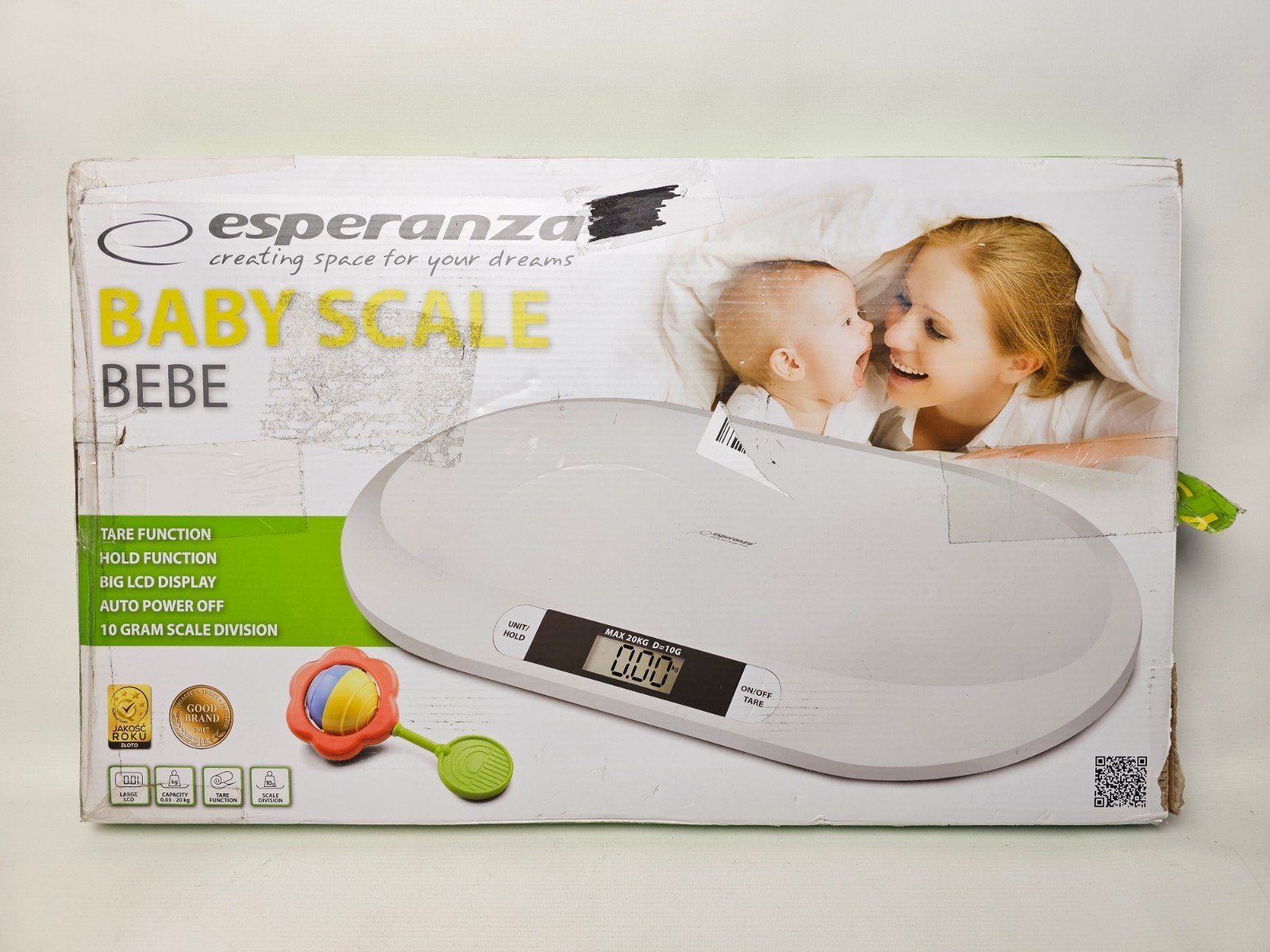 % Esperanza Digitale Babyweegschaal Nauwkeurig Betrouwbaar, Witgoed en Apparatuur, Ophalen, 1 tot 500 gram, Personenweegschaal