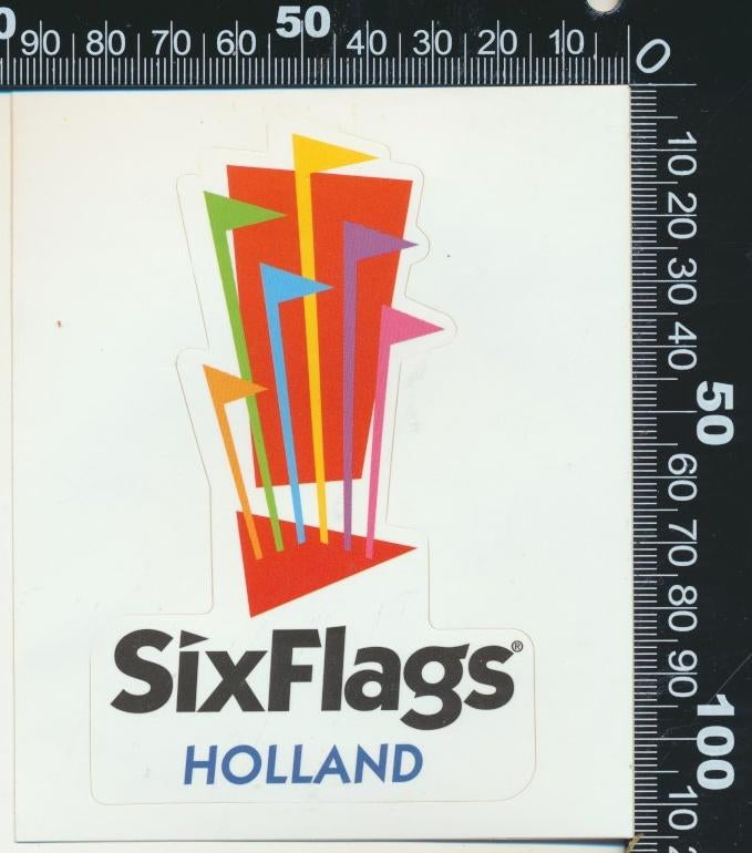 Sticker: Six Flags - Holland, Ophalen of Verzenden, Zo goed als nieuw, Bedrijf of Vereniging