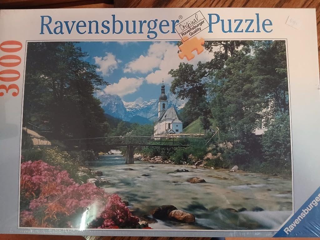 Ravensburger Legpuzzel 3000 stukjes - Kerk aan de rivier, Hobby en Vrije tijd, Ophalen of Verzenden, Meer dan 1500 stukjes, Zo goed als nieuw