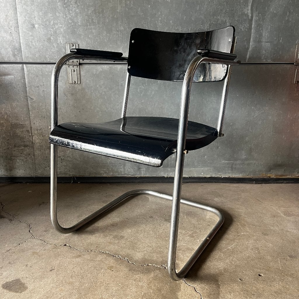 Chroom buisframe stoel bauhaus art deco jaren 30, Antiek en Kunst, Antiek | Meubels | Stoelen en Banken, Ophalen