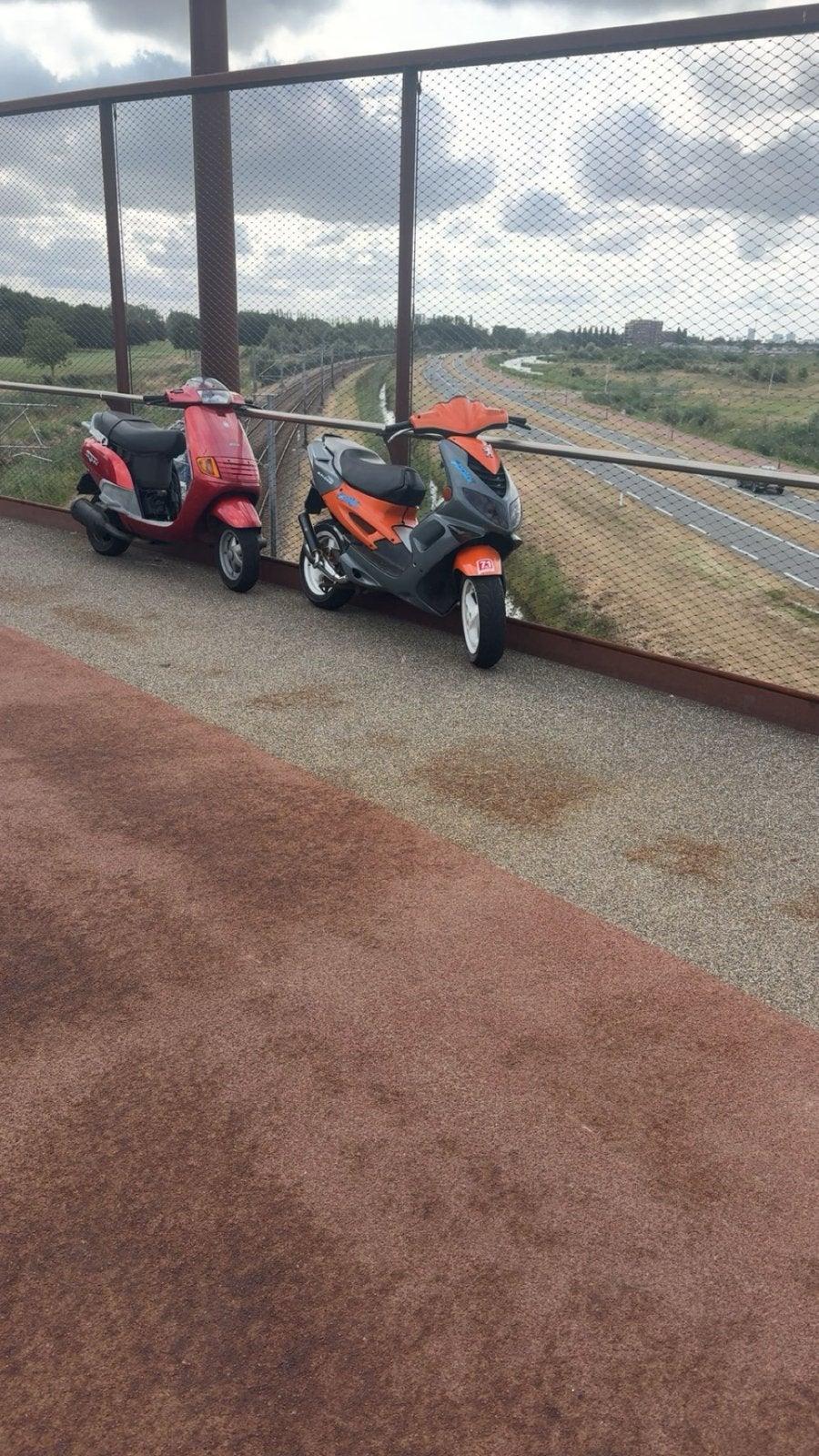 Peugeot Speedfight 2 Scooter - Oranje/Grijs, Ophalen, Gebruikt, Overige modellen, Maximaal 45 km/u