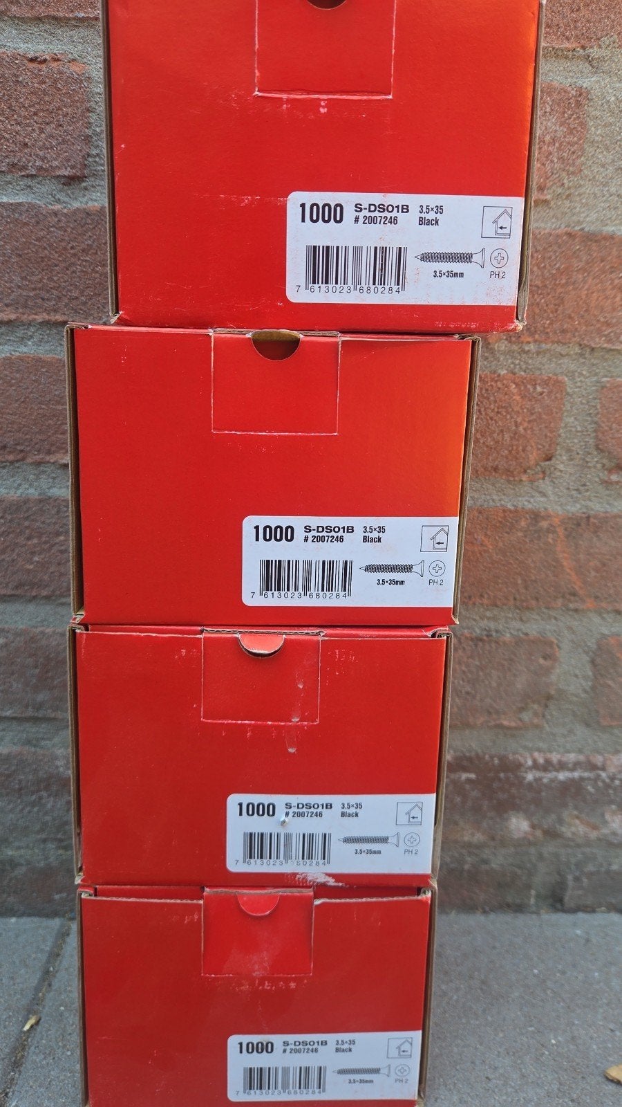 Hilti Gips schroeven 3.5 x 35  1000 stuks, Doe-het-zelf en Verbouw, Ophalen of Verzenden