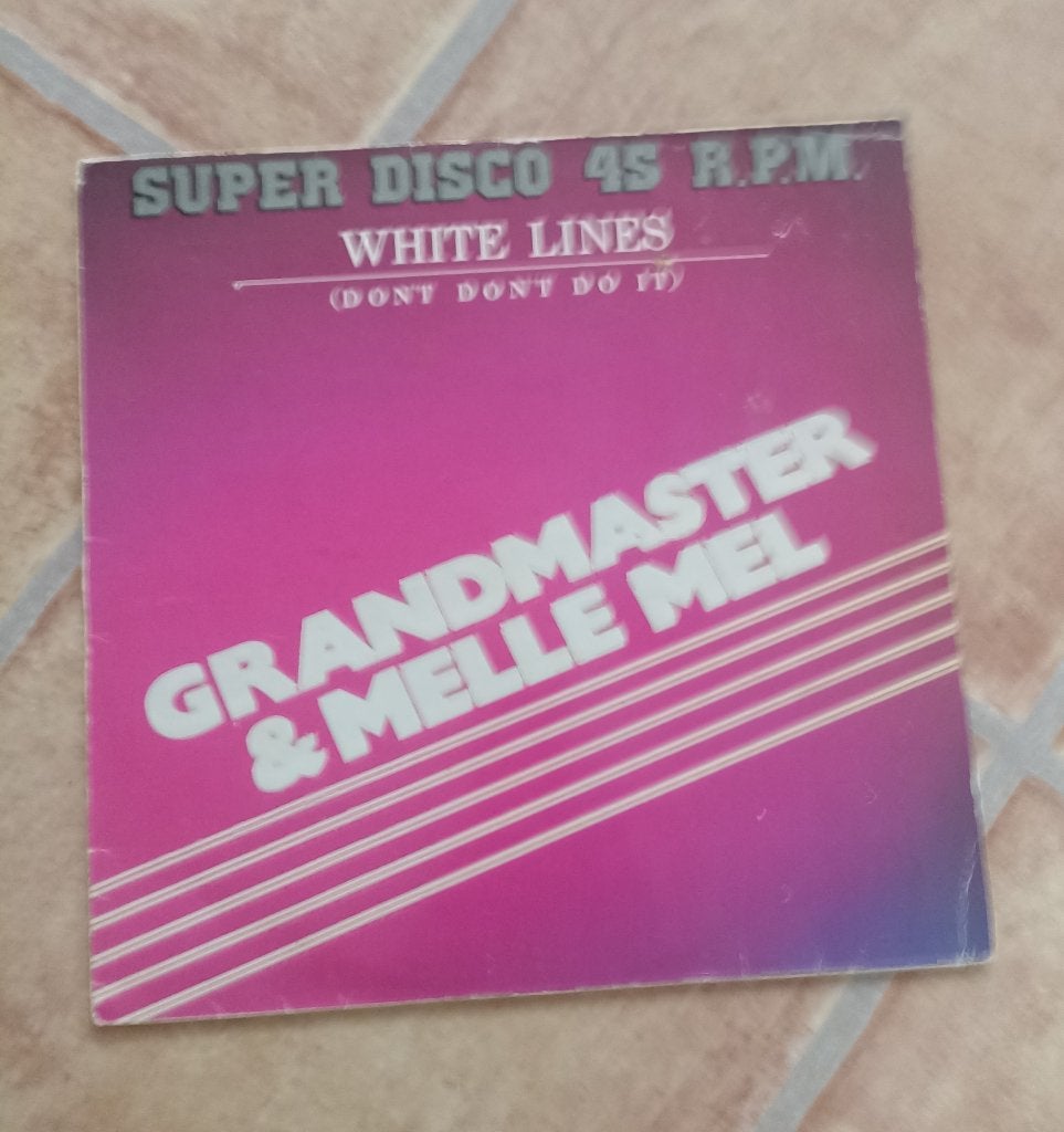12'' Grandmaster Melle Mel - White lines ( Spaanse persing ), Ophalen of Verzenden, Gebruikt, 12 inch