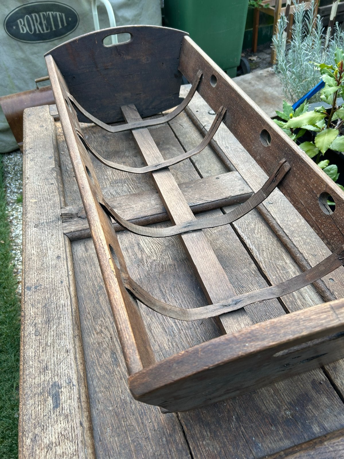 Antieke houten wieg voertrog 17 de eeuws, Ophalen
