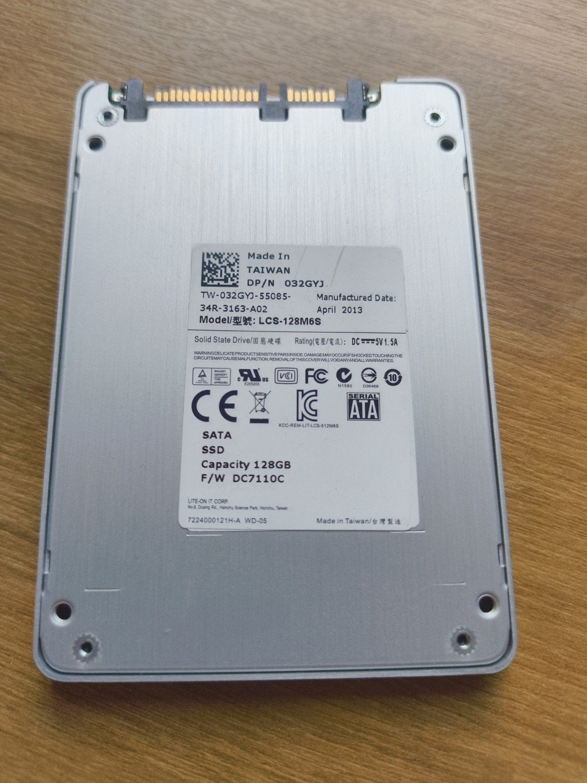 Lite-On SSD 128GB SATA - Niet getest, Ophalen, Server, Niet werkend, Lite-On