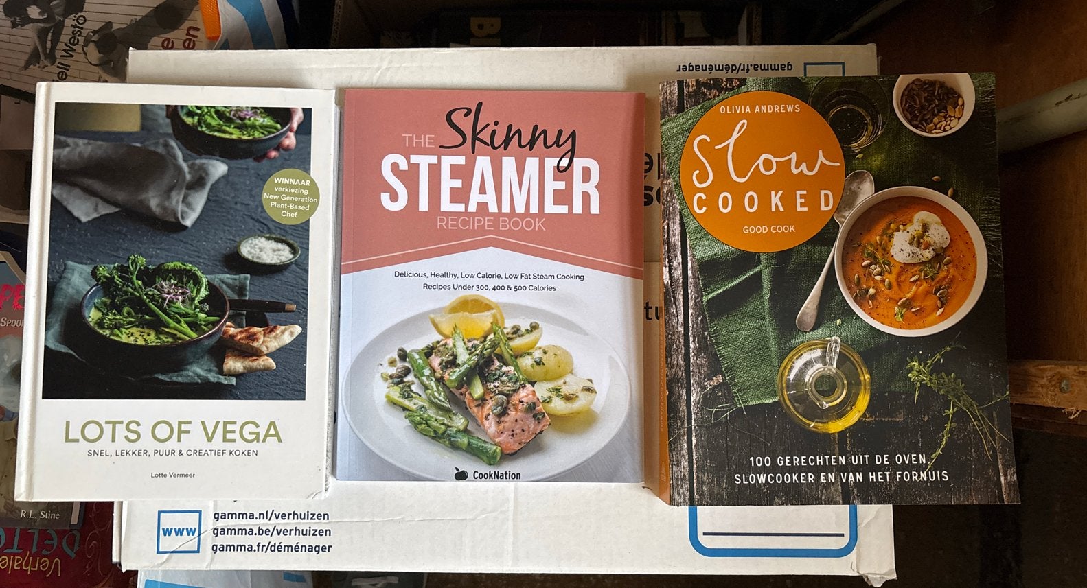 Kookboeken: Slow Cooked, Skinny Steamer, Lots of Vega, Ophalen of Verzenden, Zo goed als nieuw, Hoofdgerechten, Gezond koken