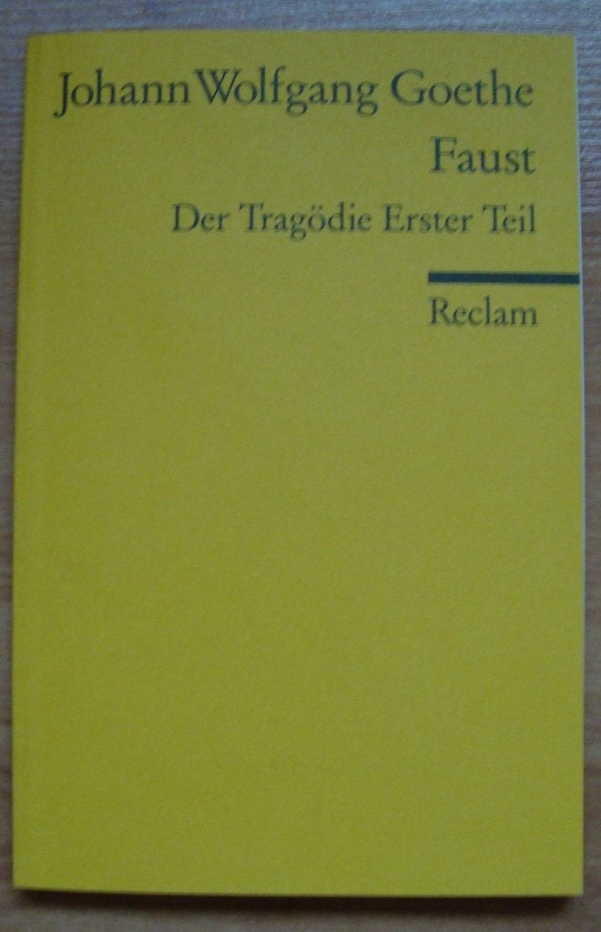 Faust Der Tragödie Erster Teil - Johann Wolfgang Goethe, Boeken, Europa overig, Ophalen of Verzenden, Zo goed als nieuw, Johann Wolfgang Goethe