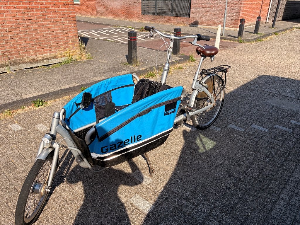 Gazelle Cabby bakfiets, Ophalen, Gebruikt, 3 kinderen, Opvouwbaar