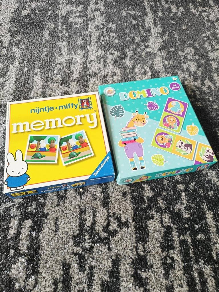 Nijntje Miffy Memory & Domino Spellen Set, Een of twee spelers, Ophalen of Verzenden, Gebruikt, Ravensburger